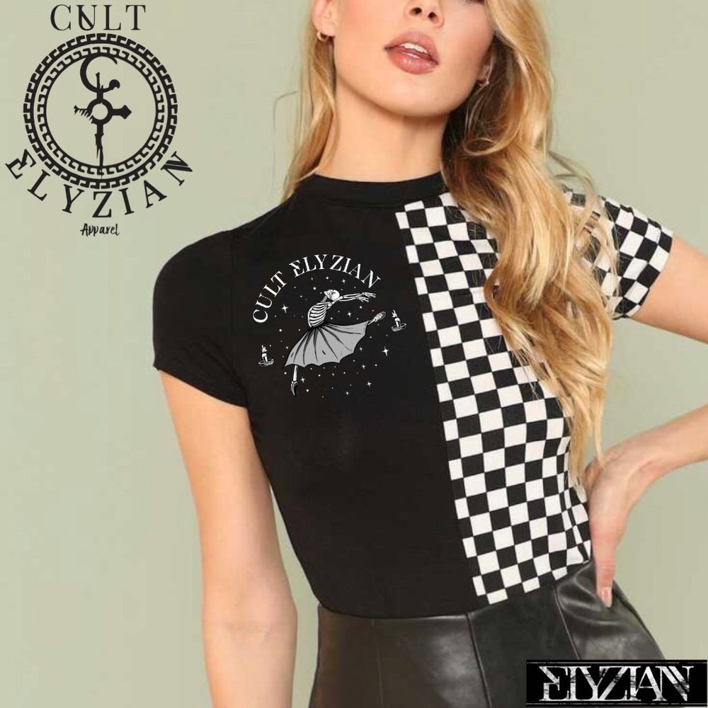 Slow Dancing In The Dark Checker Tee